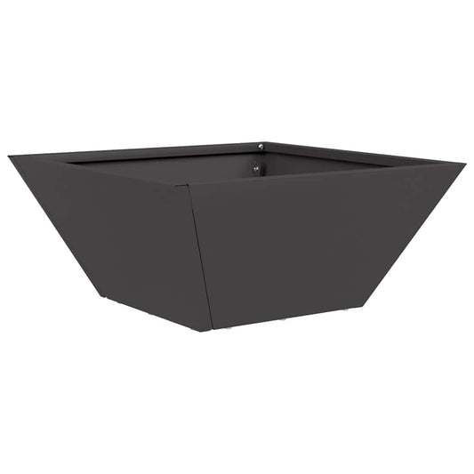 Maceta Para Jardín Negro 35 X 35 X 15 Cm Acero Laminado En Frío_0