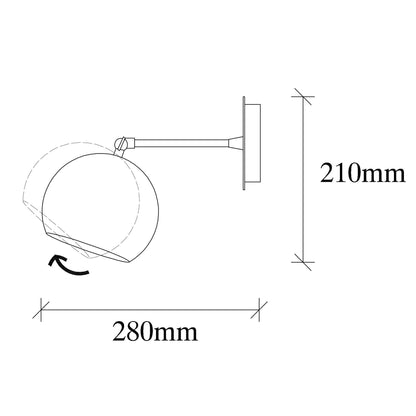 Aplique De Pared, Metal , Negro, 15x28x21, Casquillo E 27 Max 40 W_1