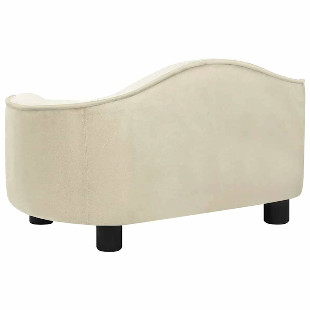 Vidaxl Sofá Para Perros Felpa Crema 67x47x36 Cm_4