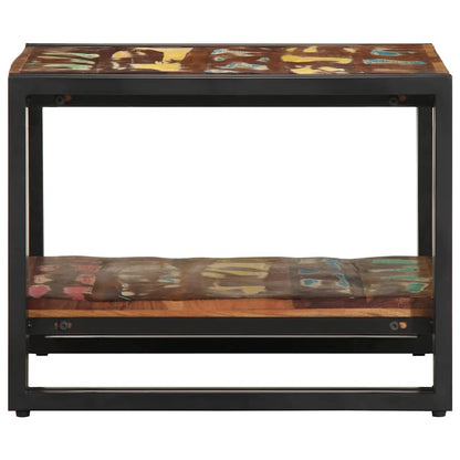 Mesa De Centro Multicolor 50x50x38 Cm Madera Maciza Reciclada_3