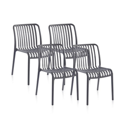 Pack 4 Sillas De Exterior Jamie Polipropileno, Gris, 58 X 80 X 46_1
