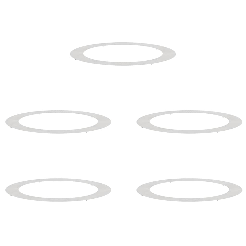 Adecuado Para Anillos De Árbol Plano 5 Pcs Plateado Ø90 / 120 Cm_0