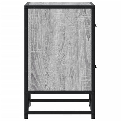 Mesita De Noche Madera De Ingeniería Gris Sonoma 40x31x50 Cm_4