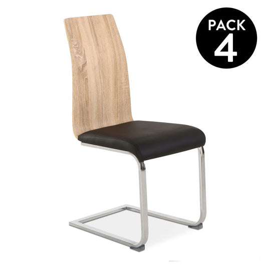 Pack 4 Sillas De Comedor Sensei Madera, Madera, 50 X 97 X 39,5_0