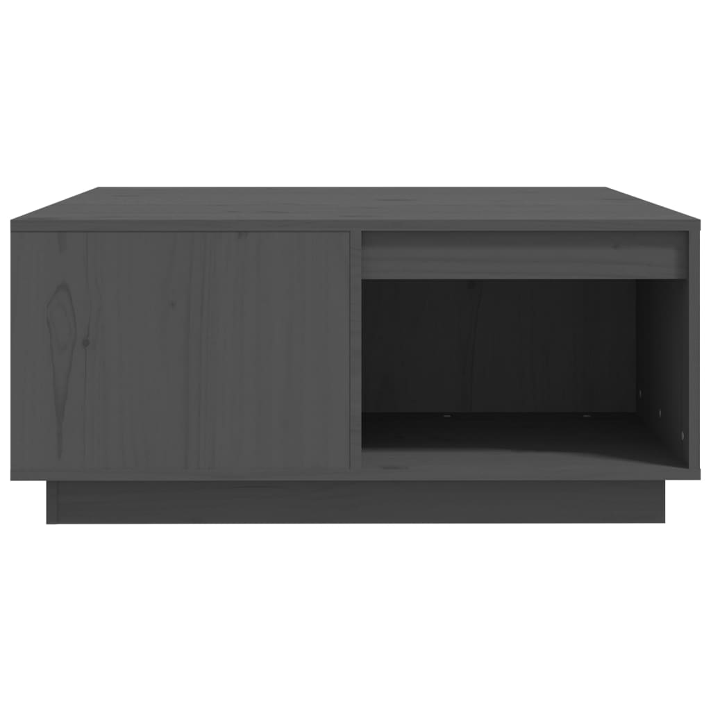 Mesa De Centro De Madera Maciza De Pino Gris 80x81x36,5 Cm_3