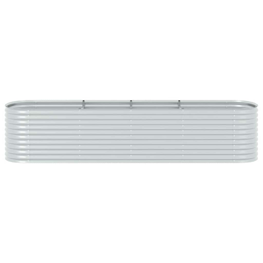 Arriate De Acero Galvanizado Plateado 400x80x81 Cm_4