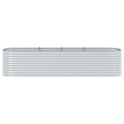 Arriate De Acero Galvanizado Plateado 400x80x81 Cm_4