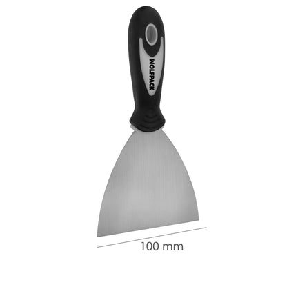 Espatula 100 Mm. Mango Goma Y Acero Inoxidable_1
