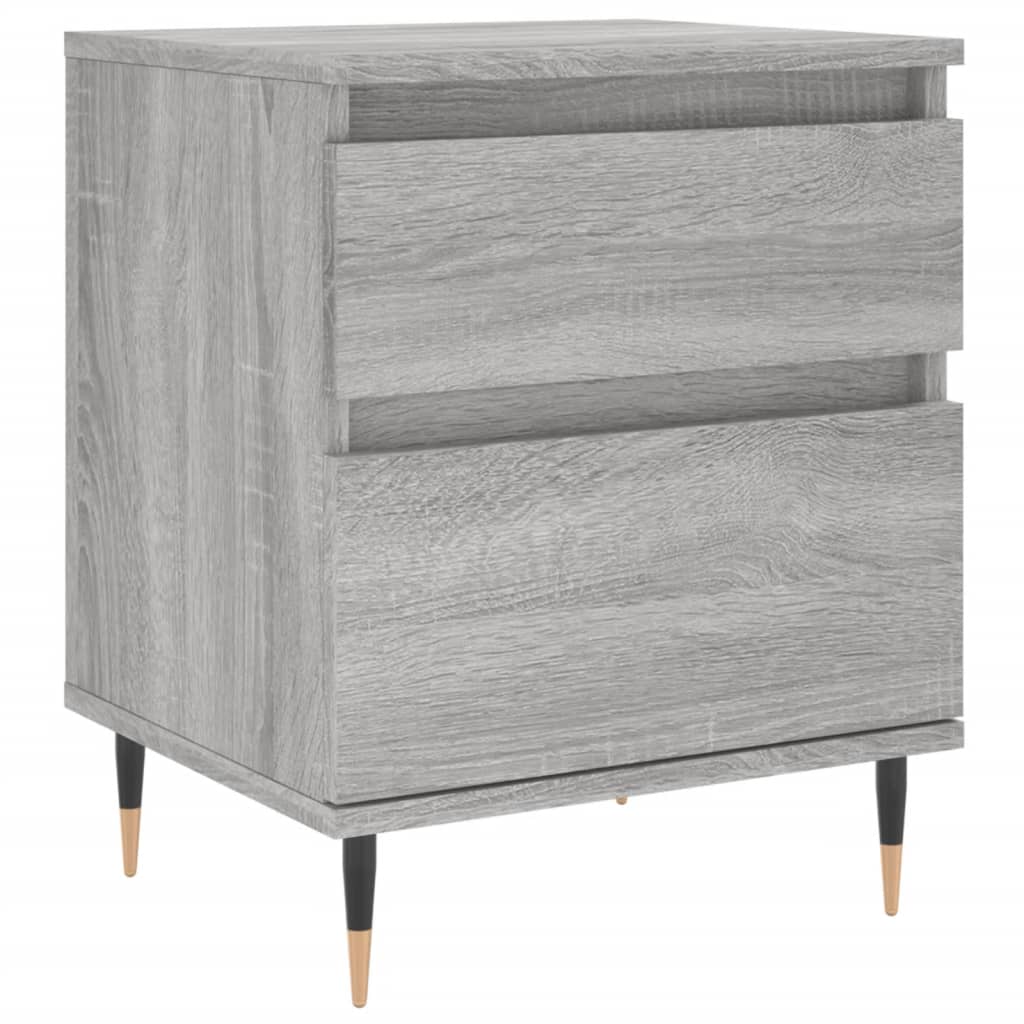 Mesita De Noche 2 Uds Madera Ingeniería Gris Sonoma 40x35x50 Cm_3