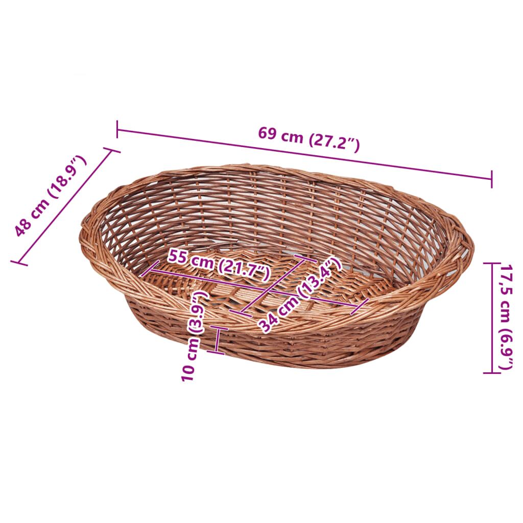 Vidaxl Cesta Para Perros/cama Para Mascotas Sauce Natural 69 Cm_2