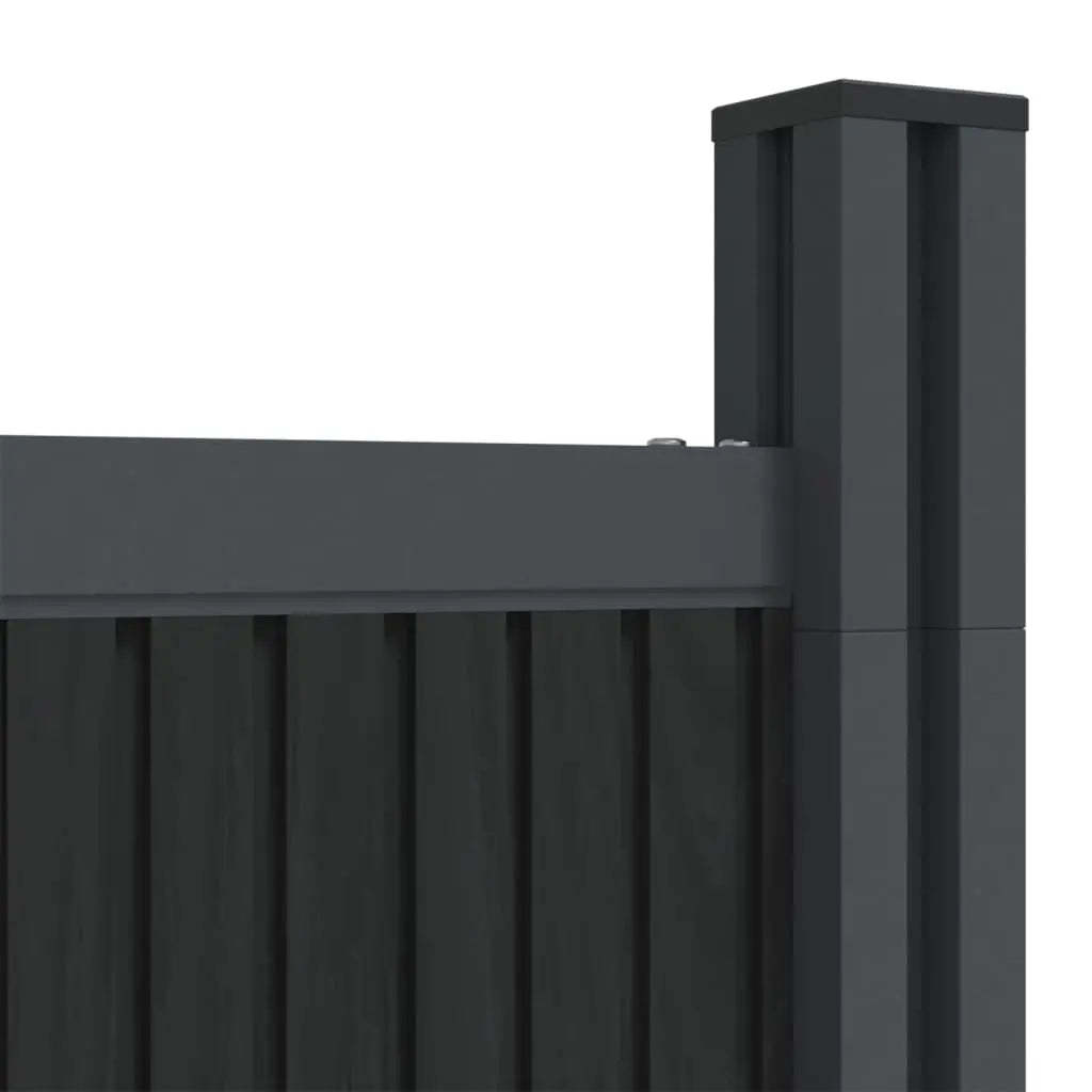 Panel De Valla Wpc Gris 526x186 Cm / Vetonek_5