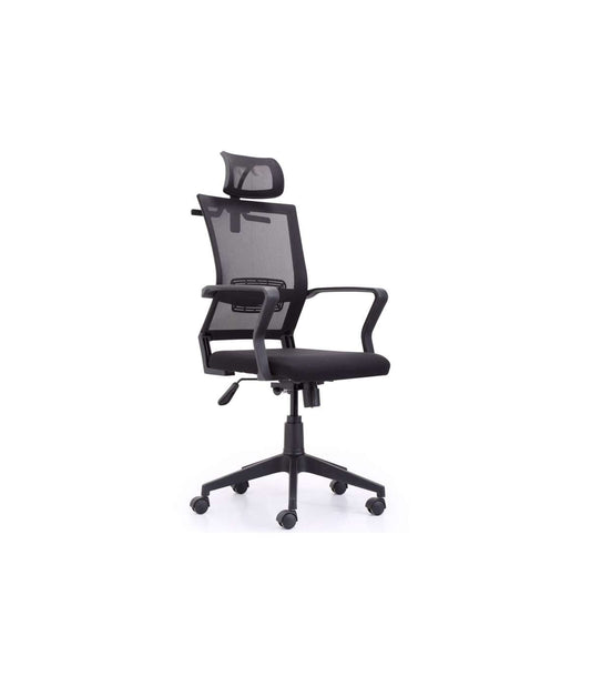 Sillón Giratorio Modelo Winner Acabado Negro,117/127cm(alto) 64cm(ancho) 64cm(largo)_0