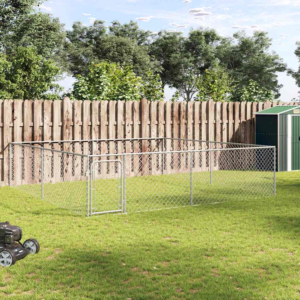 Perrera De Exterior De Acero Galvanizado 4x4x1 M_1