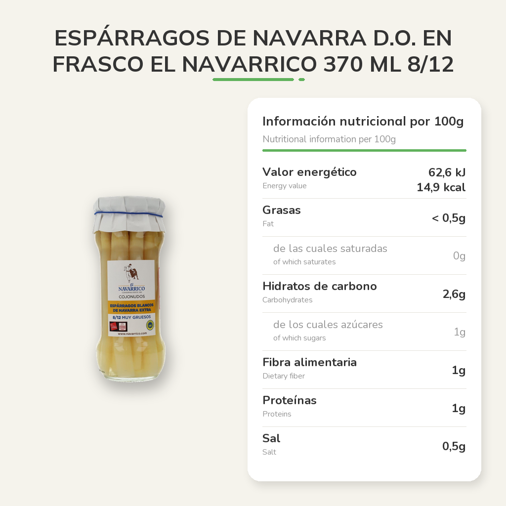 Información nutricional