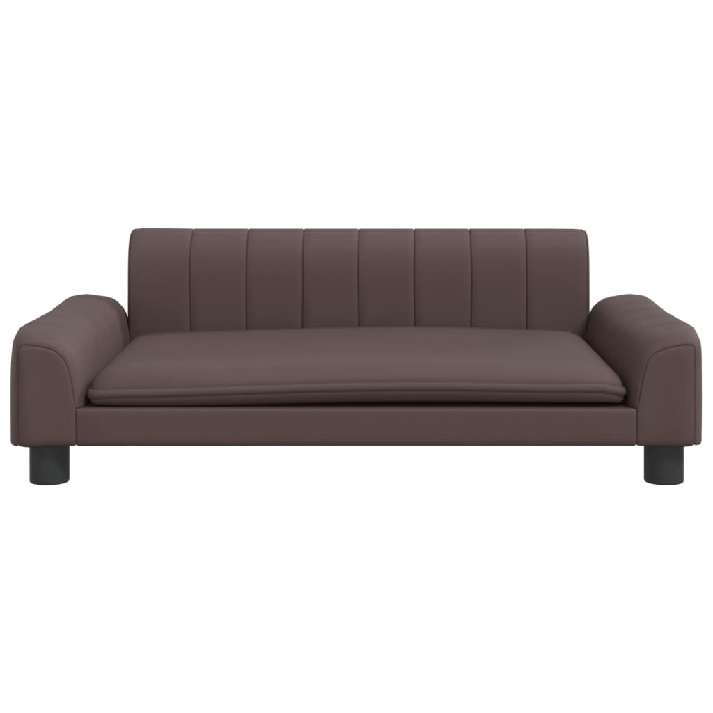 Cama Para Perros De Cuero Sintético Marrón 90x53x30 Cm / Vetonek_1
