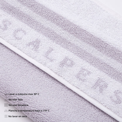 Alfombrilla De Baño 50x80cm En Algodón Blanco Con Rayas Scalpers Home_3