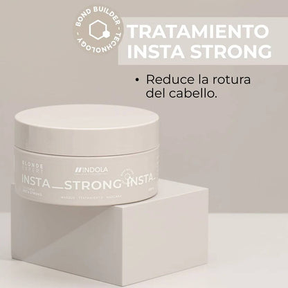 Indola Instastrong Mascarilla Fortalecedora Profesional Para Rubios Dañados 200ml_3