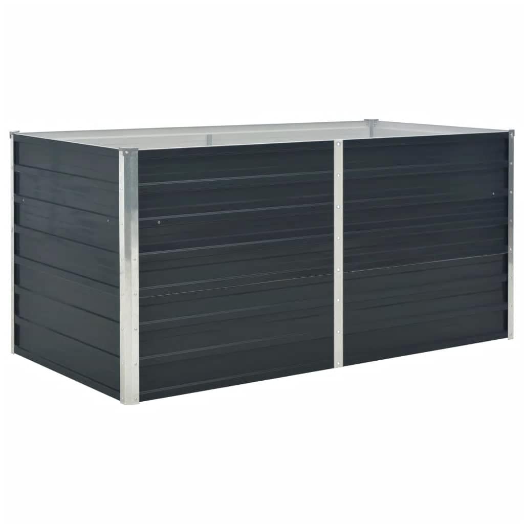 Jardinera Elevada Acero Galvanizado Gris Antracita 160x80x77cm_0