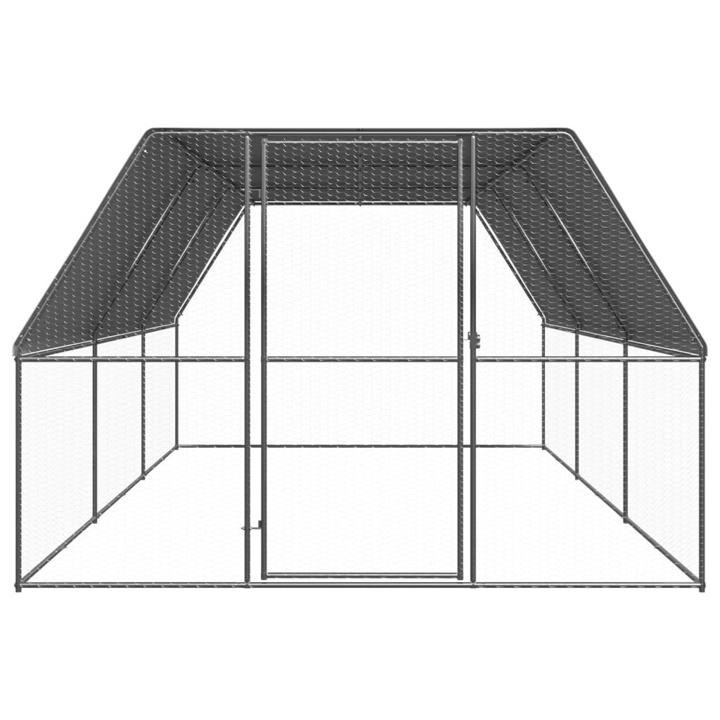 Vidaxl Jaula Gallinero De Acero Galvanizado 3x6x2 M_1