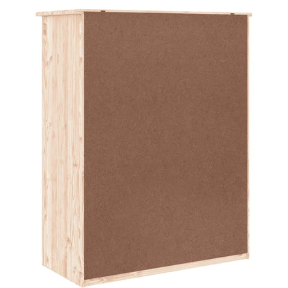 Mueble Zapatero Alta Madera Maciza De Pino 77x35x96 Cm / Vetonek_3