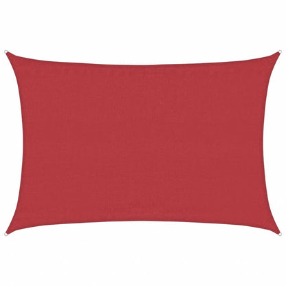 Vidaxl Toldo De Vela Hdpe Rojo 160 G/m² 4x6 M_0