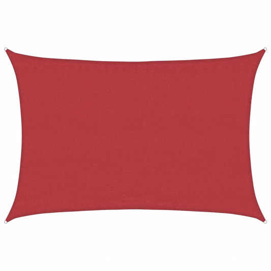 Vidaxl Toldo De Vela Rojo Hdpe 160 G/m² 3,5x5 M_0