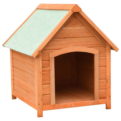 Caseta Para Perros Madera Maciza Pino Y Abeto 72x85x82 Cm_1