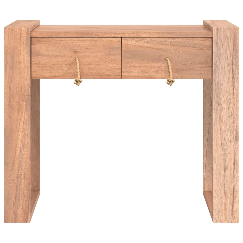Mesa Consola De Madera Maciza De Teca 90x35x75 Cm_2