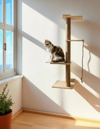 Árbol Rascador Para Gatos Salina, Madera, Yute Y Sisal_1