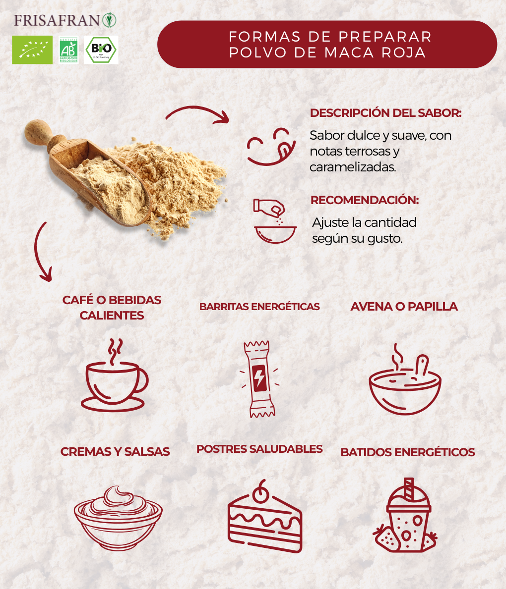 Maca Roja En Polvo Ecológica | Calidad | Frisafran 200 G_4