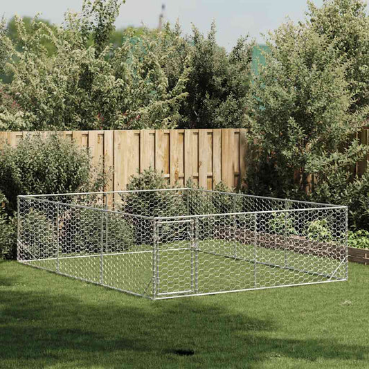 Caseta Para Perros De Exterior Con Puerta De Acero Galvanizado (3 X 4 X 1 M)_0