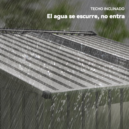 Outsunny Caseta De Jardín Exterior 4,9 M² 277x195x192 Cm Con Puerta Corredera_3