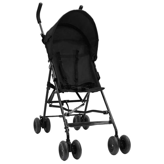 Vidaxl Silla De Paseo De Bebé Acero Antracita Y Negro_0