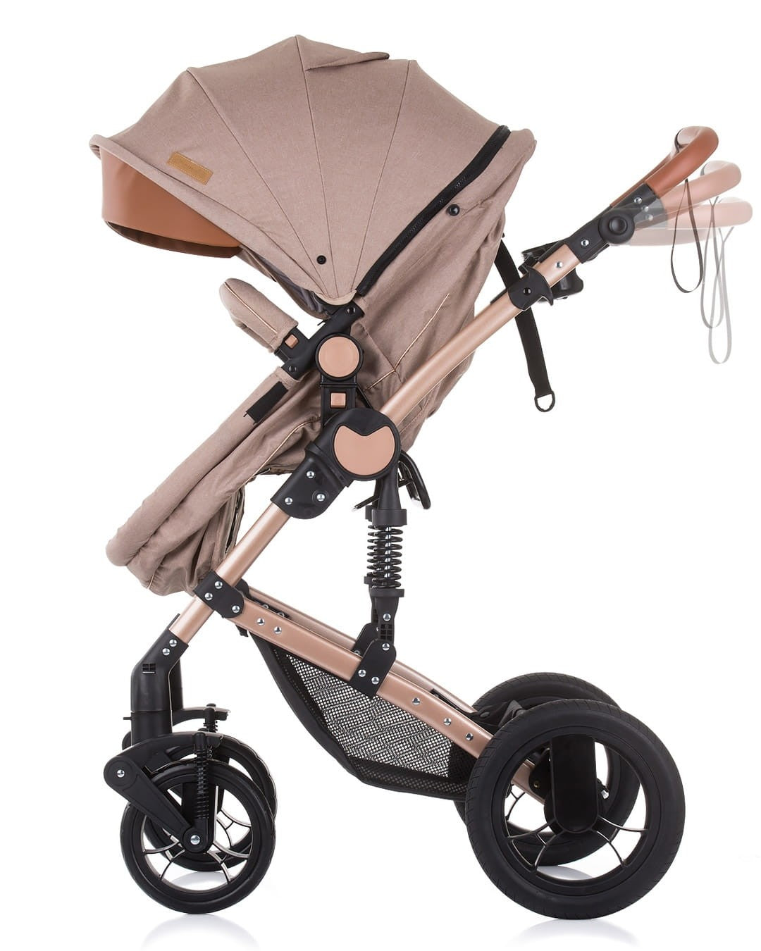 Carrito De Bebé Camea Dúo Convertible Con Bolso Humus_3