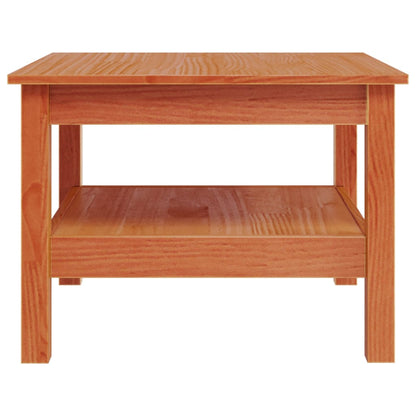 Mesa De Centro Madera Maciza De Pino Marrón Cera 55x55x40 Cm_4