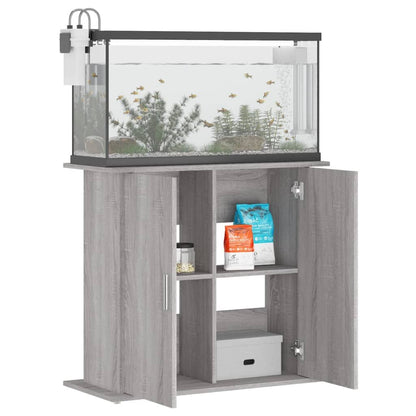 Vidaxl Soporte Para Acuario Madera Ingeniería Gris Sonoma 81x36x73 Cm_3
