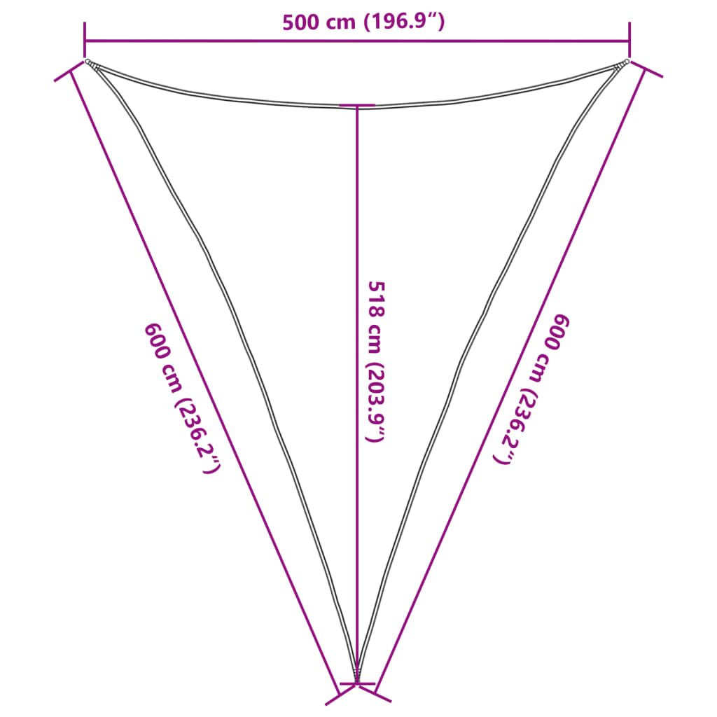 Vidaxl Toldo De Vela Hdpe Negro 160 G/m² 5x6x6 M_2