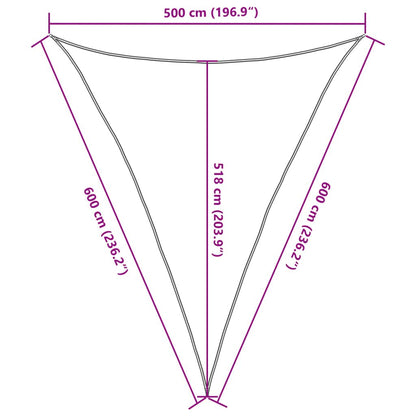 Vidaxl Toldo De Vela Hdpe Negro 160 G/m² 5x6x6 M_2