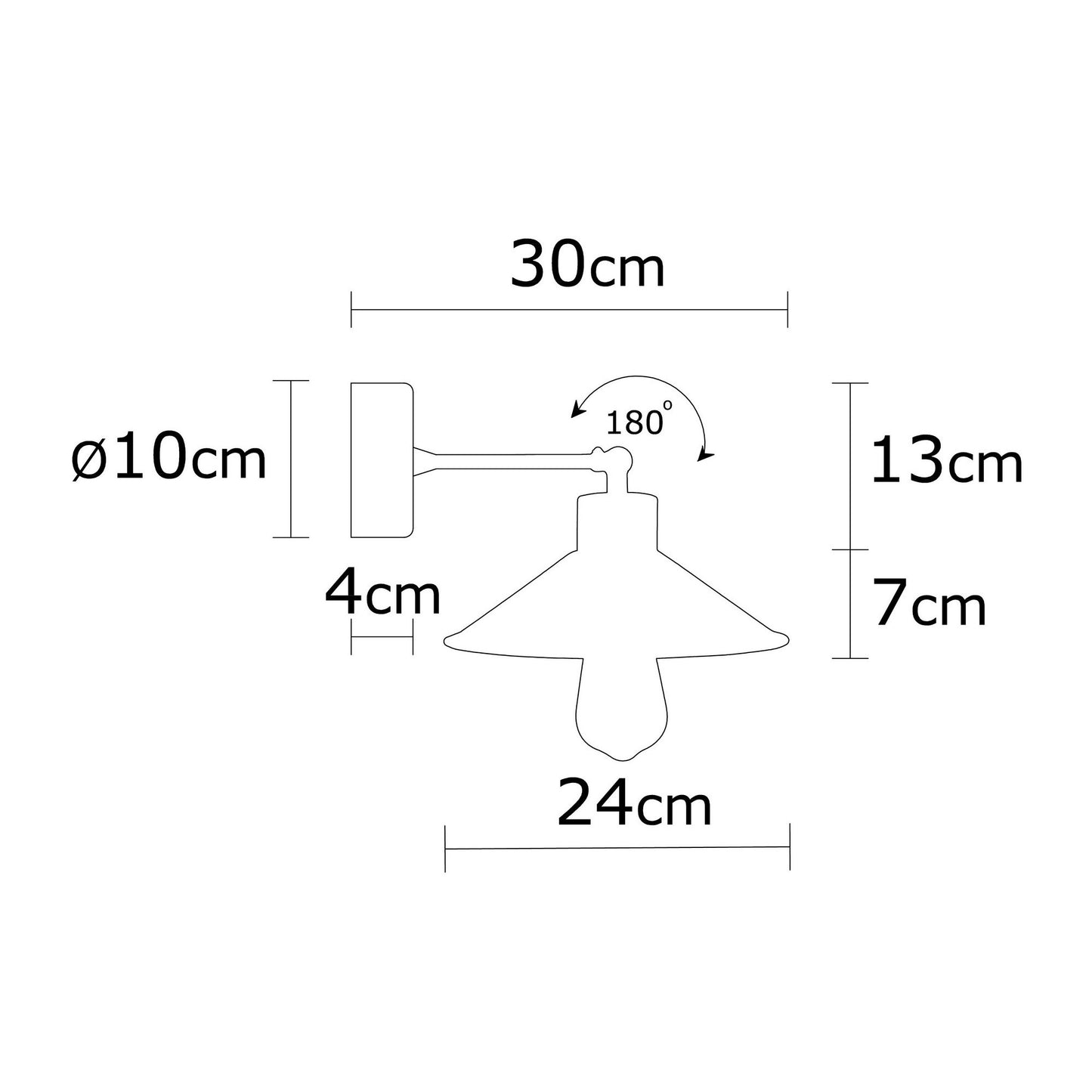 Aplique De Pared, Metal , Negro, 24x24x20, Casquillo E 27 Max 40 W_1