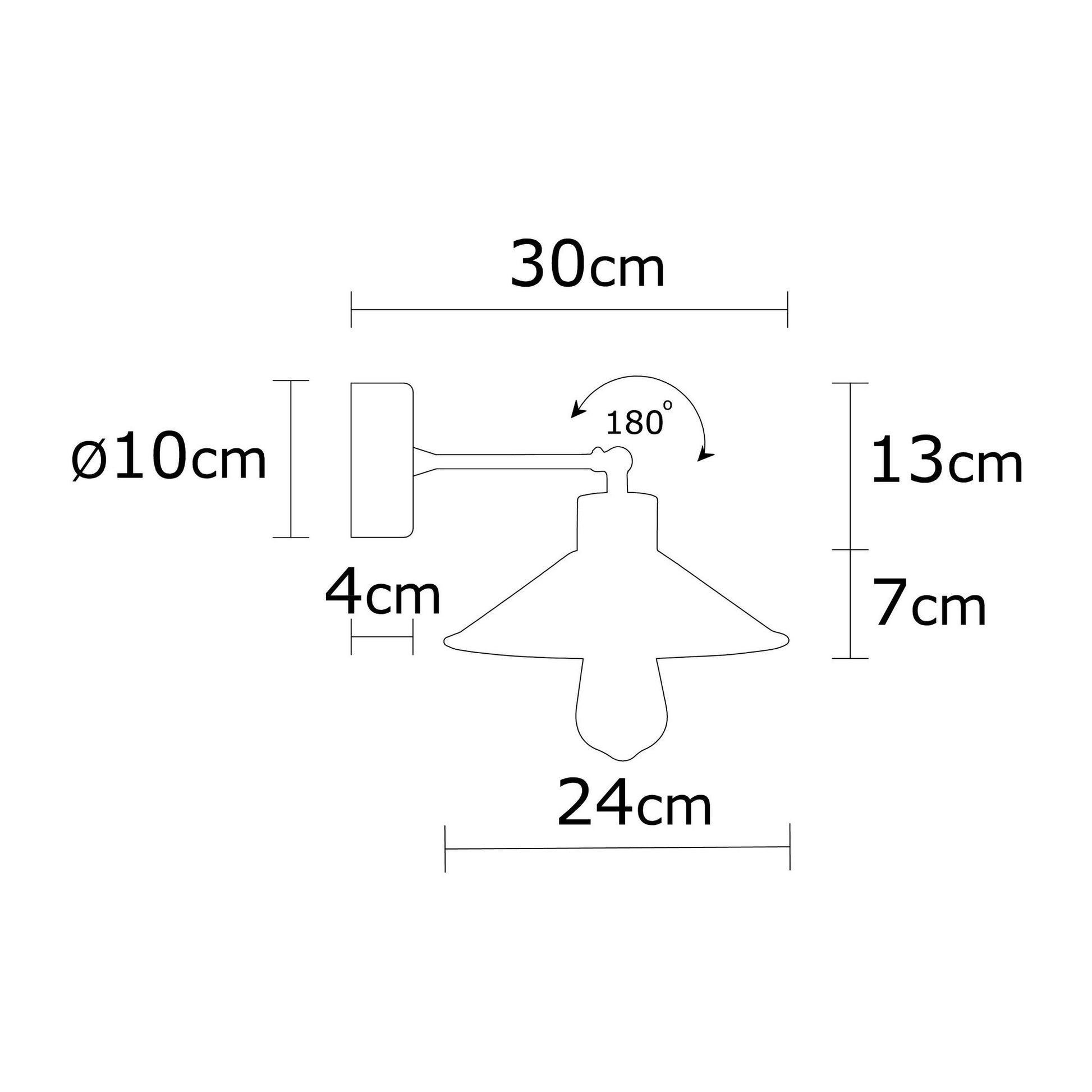 Aplique De Pared, Metal , Negro, 24x24x20, Casquillo E 27 Max 40 W_1