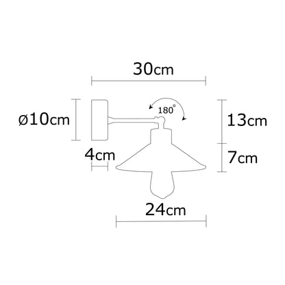 Aplique De Pared, Hierro , Turquesa, 24x24x20, Casquillo E 27 Max 40 W_1