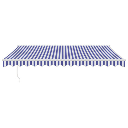 Toldo Retráctil Automático Azul Y Blanco 4x3 M_2