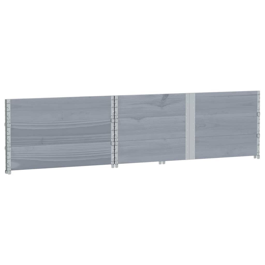 Jardinera De Madera Maciza De Pino Gris 150x100 Cm_5