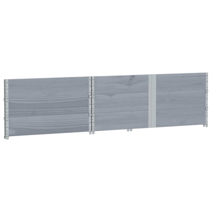 Jardinera De Madera Maciza De Pino Gris 150x100 Cm_5
