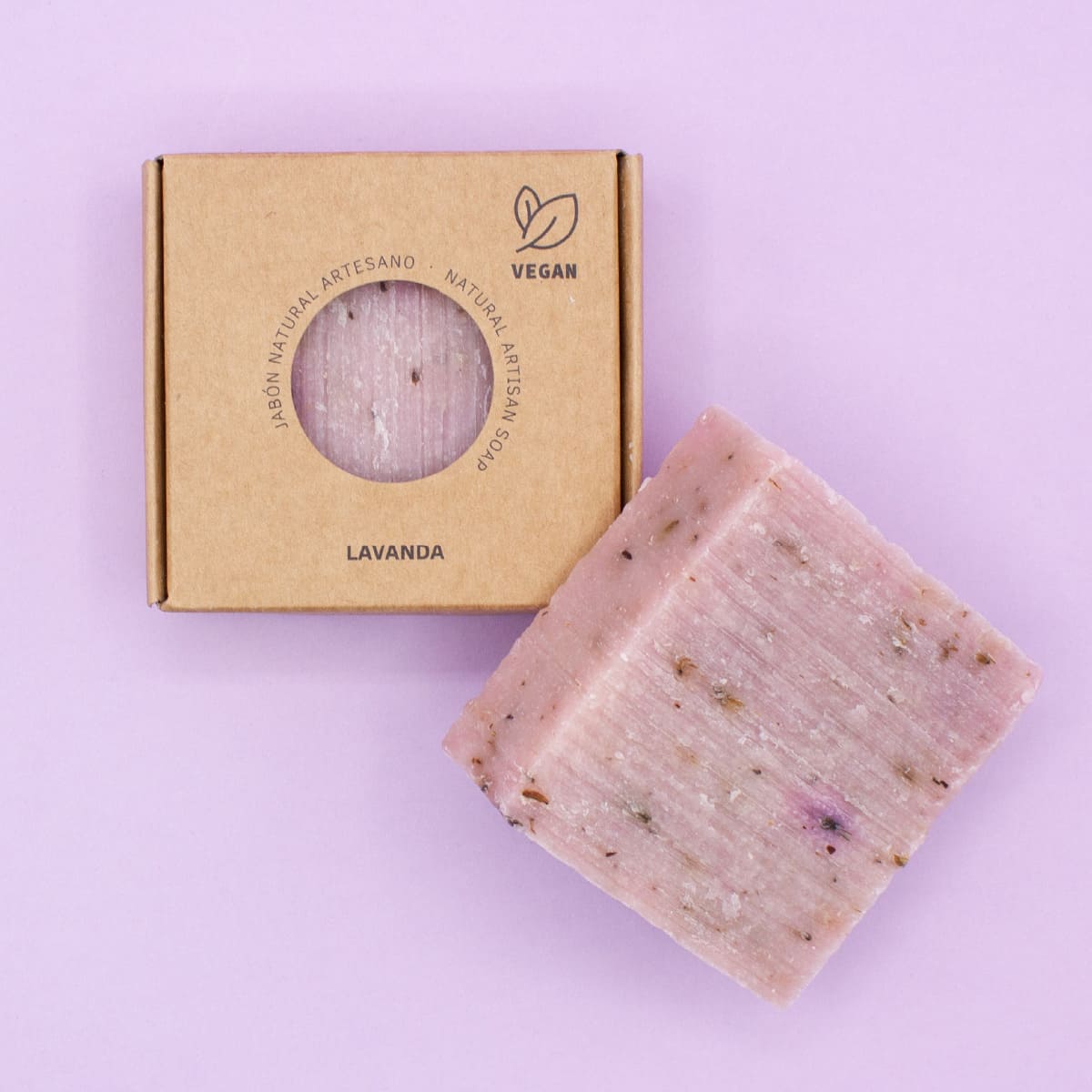 Jabón Natural Lavanda Premium Labnatur 100 g | Relajante | Aromaterapia | Limpieza Suave_1