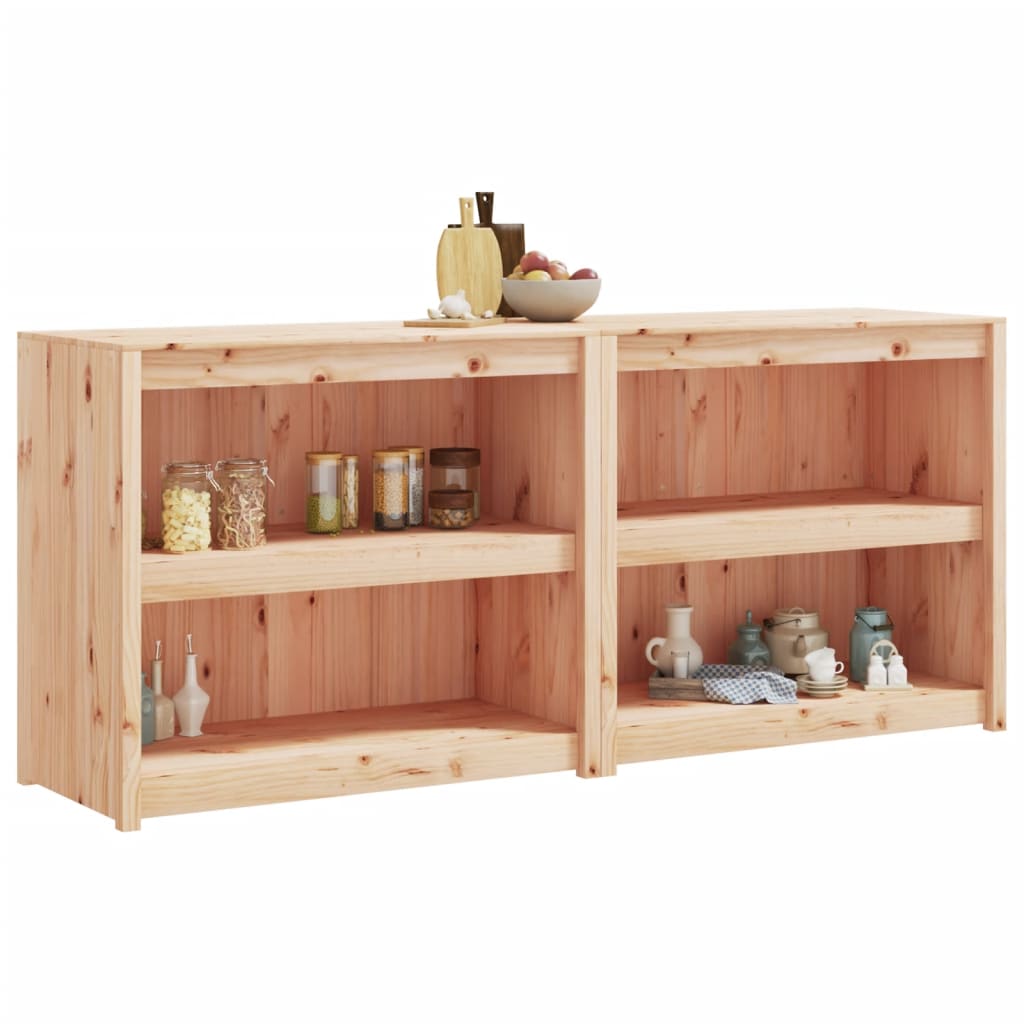 Muebles De Cocina De Exterior 2 Piezas Madera Maciza De Pino_2