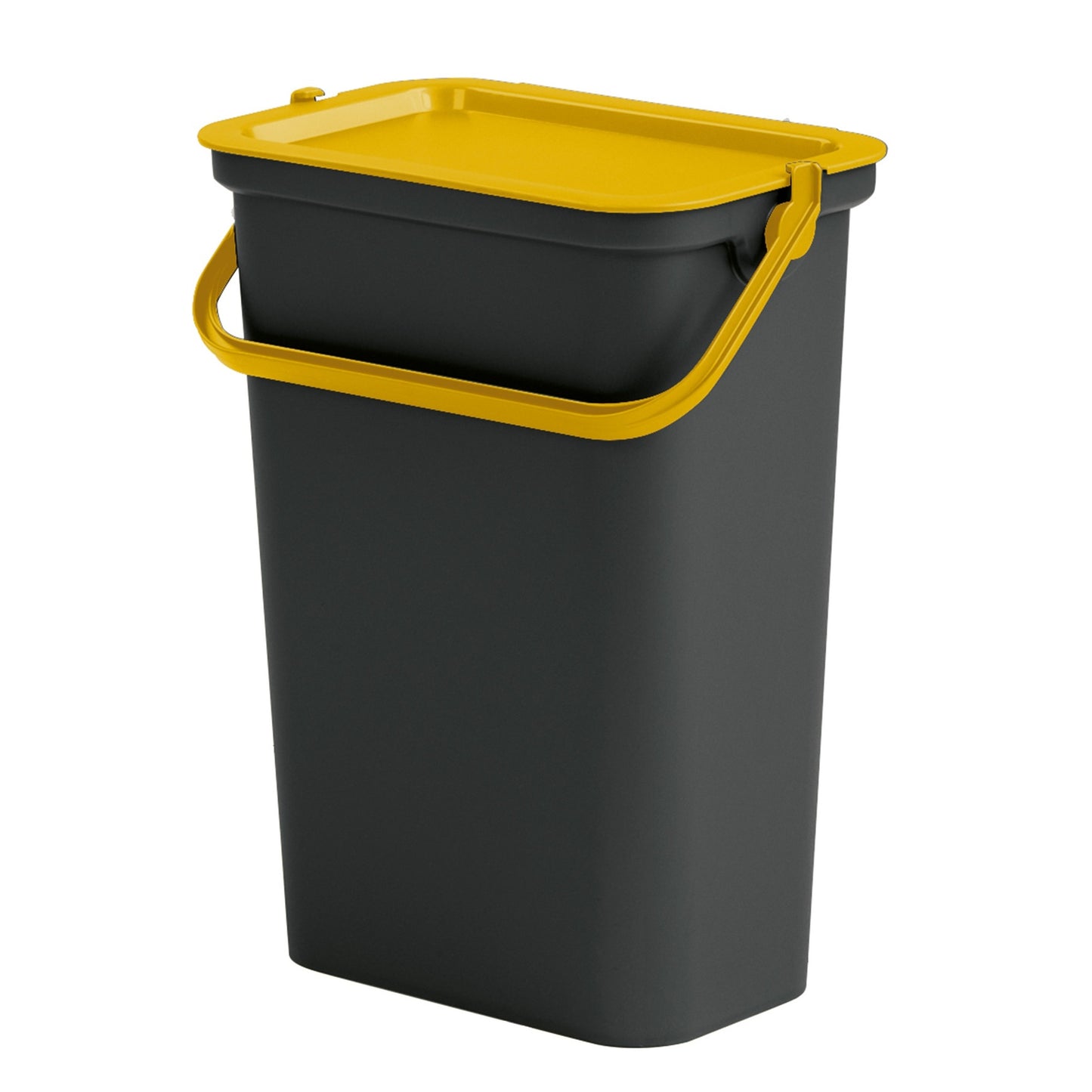 Set De 2 Papeleras moda 10l Con Asa Ámbar Y Negro