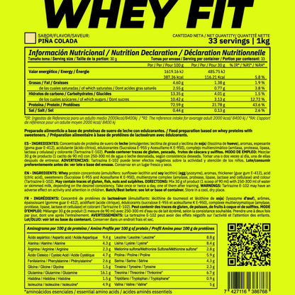 Whey Fit - 1kg - Piña Colada - Aumenta La Masa Muscular - Masmusculo_5