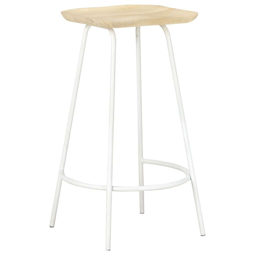 Taburetes De Cocina 4 Unidades Madera Maciza De Mango_0