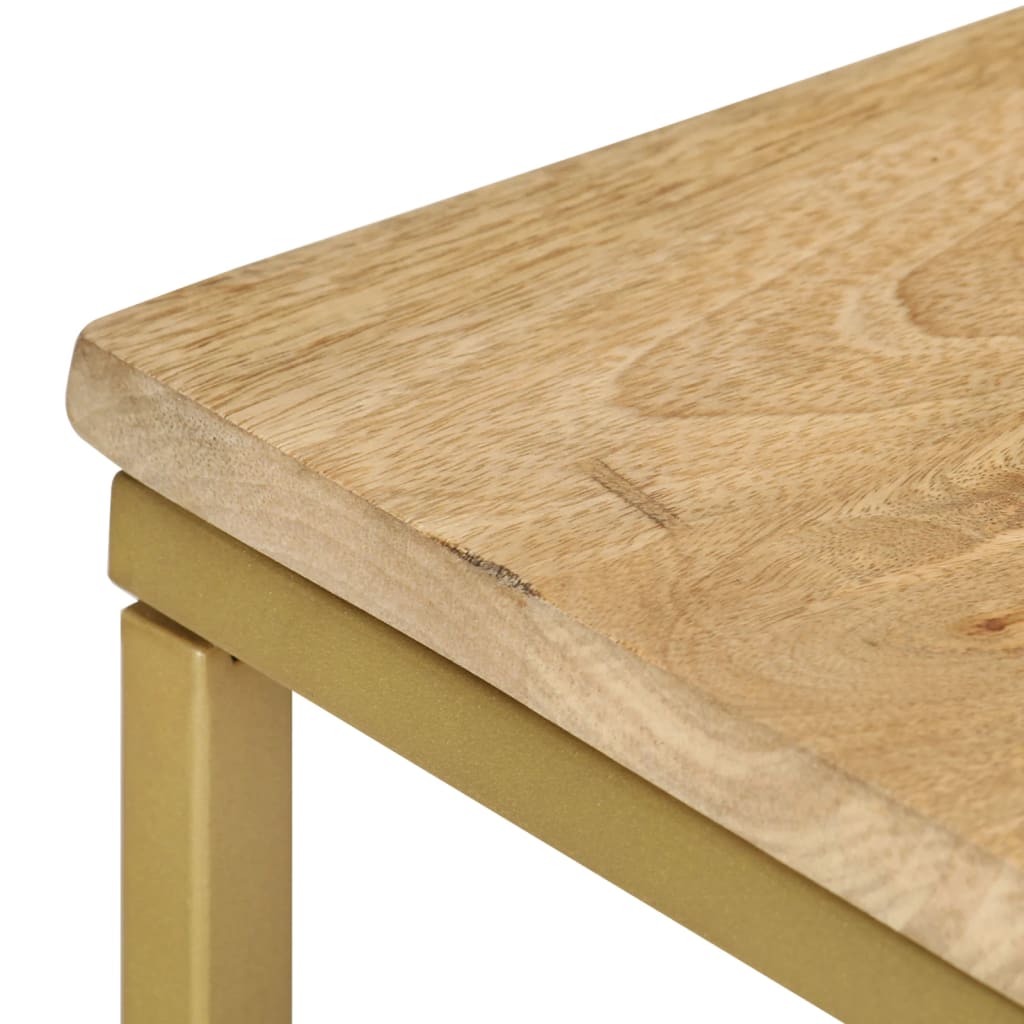 Mesa Auxiliar De Madera Maciza De Mango 35x45x65 Cm_4